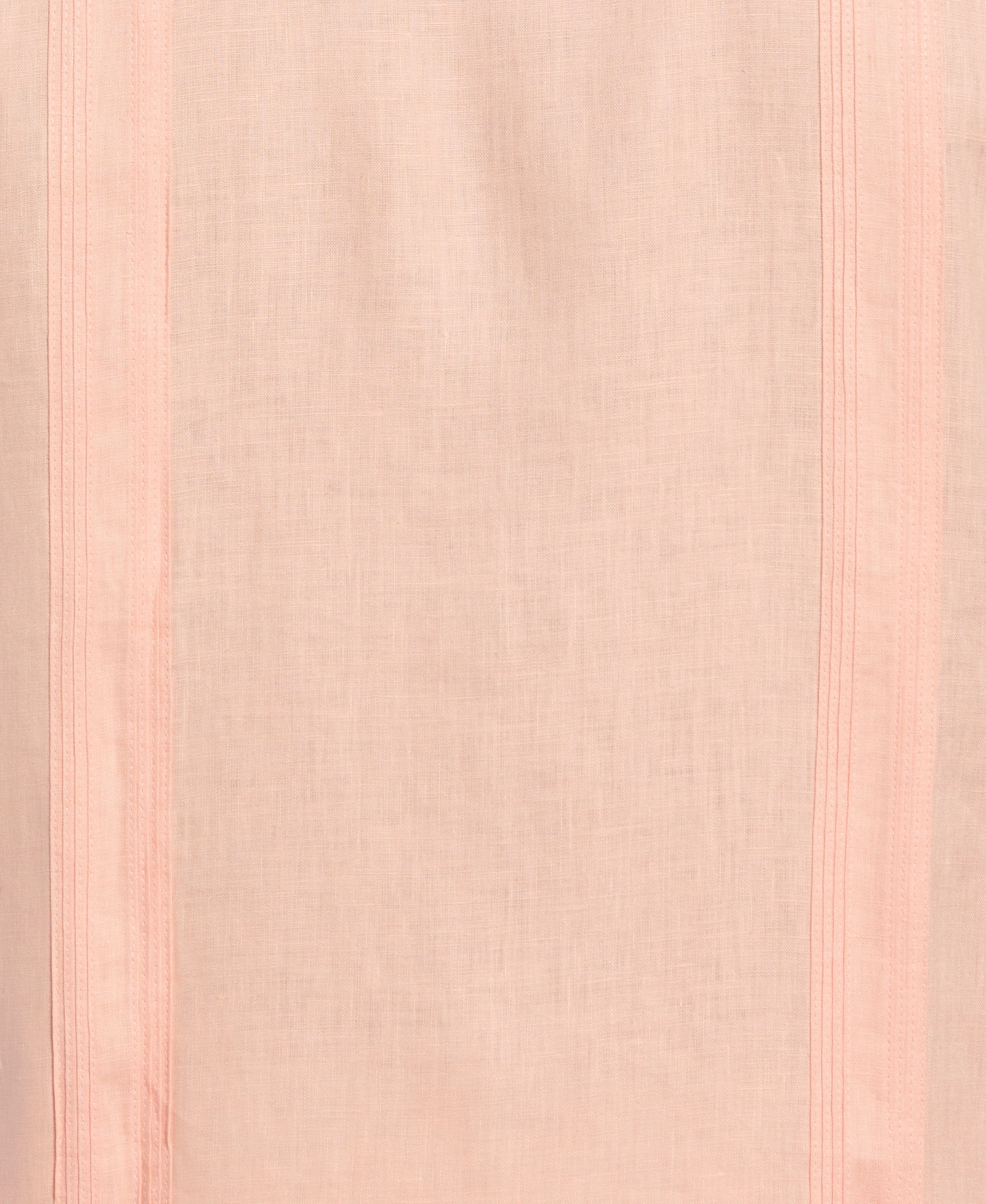 100% Linen Classic Guayabera Shirt - Long Sleeve