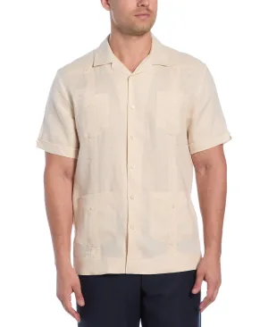 100% Linen Classic Guayabera Shirt - Short Sleeve