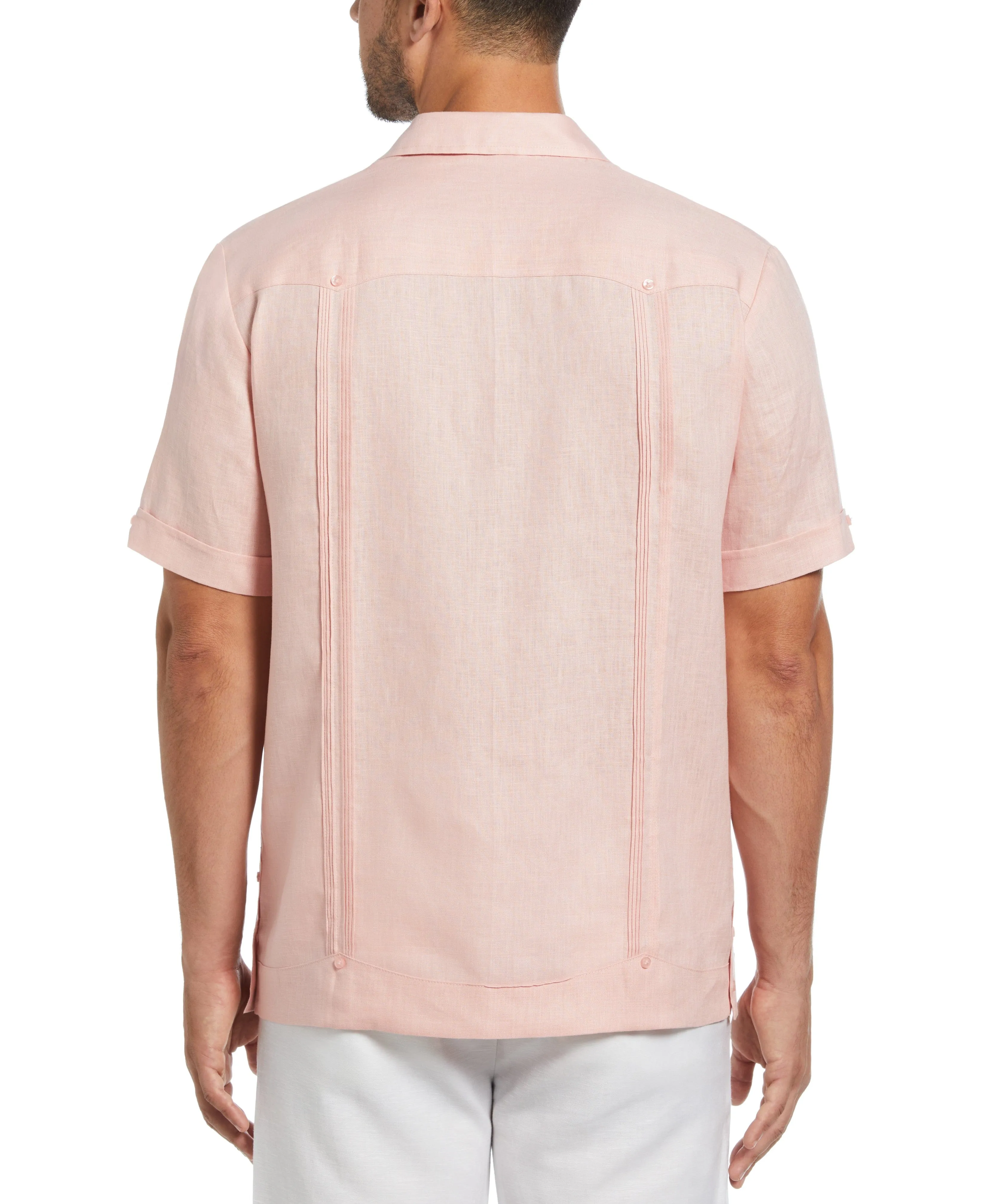 100% Linen Classic Guayabera Shirt - Short Sleeve