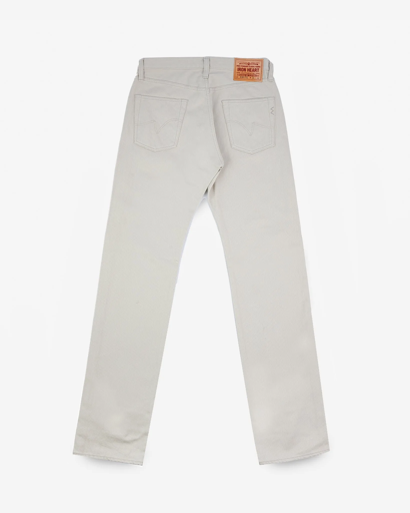 14oz Cotton Piqué Straight Cut Jeans - Ecru