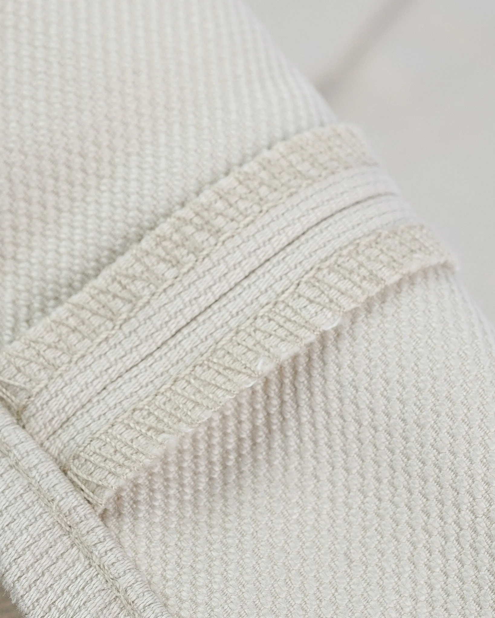 14oz Cotton Piqué Straight Cut Jeans - Ecru