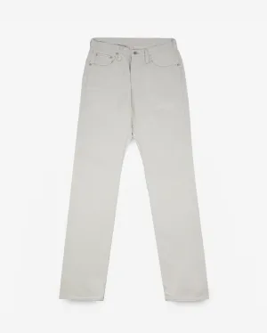14oz Cotton Piqué Straight Cut Jeans - Ecru