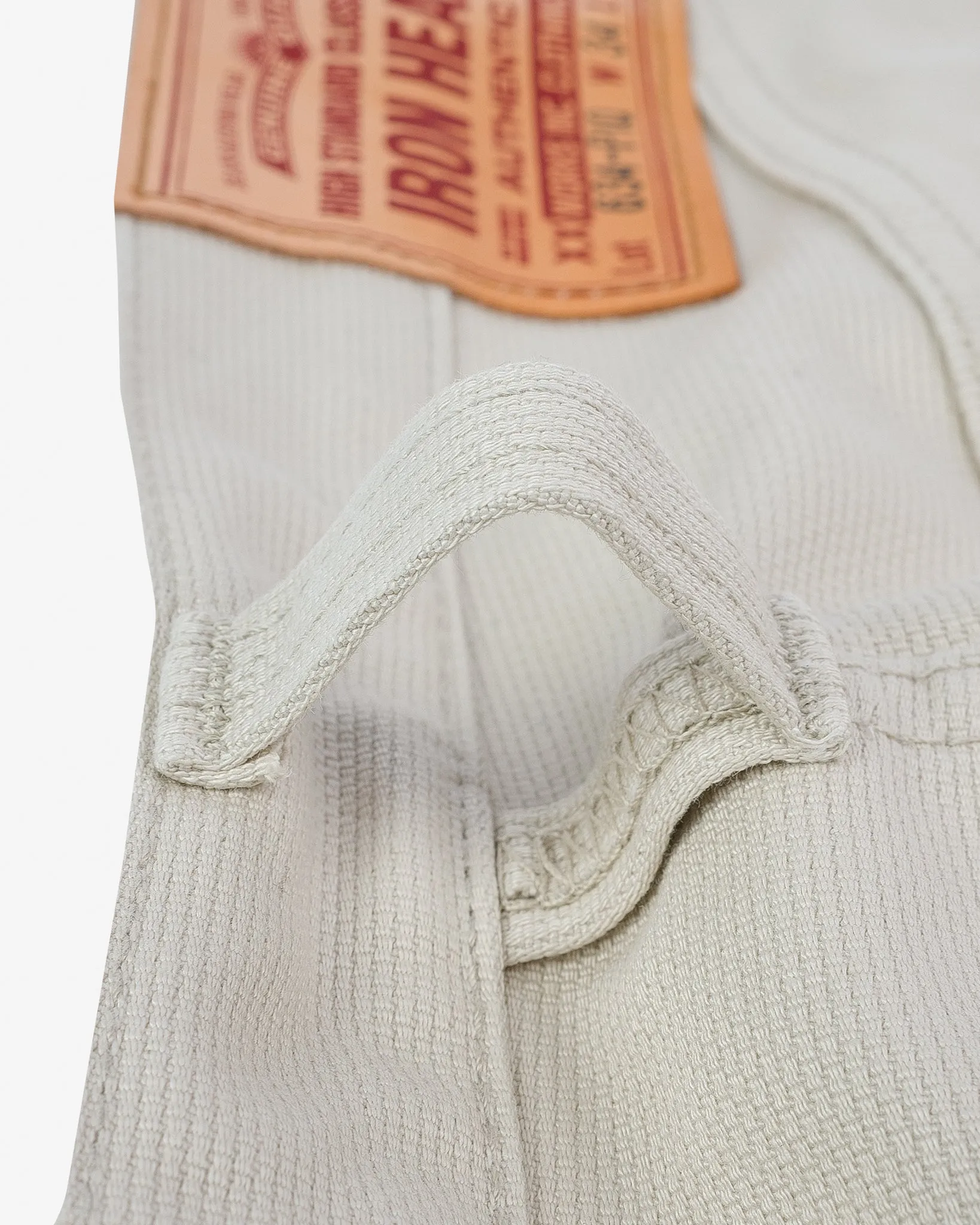 14oz Cotton Piqué Straight Cut Jeans - Ecru