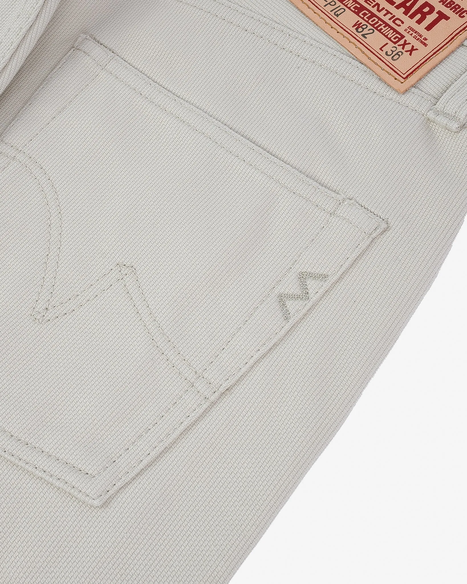 14oz Cotton Piqué Straight Cut Jeans - Ecru
