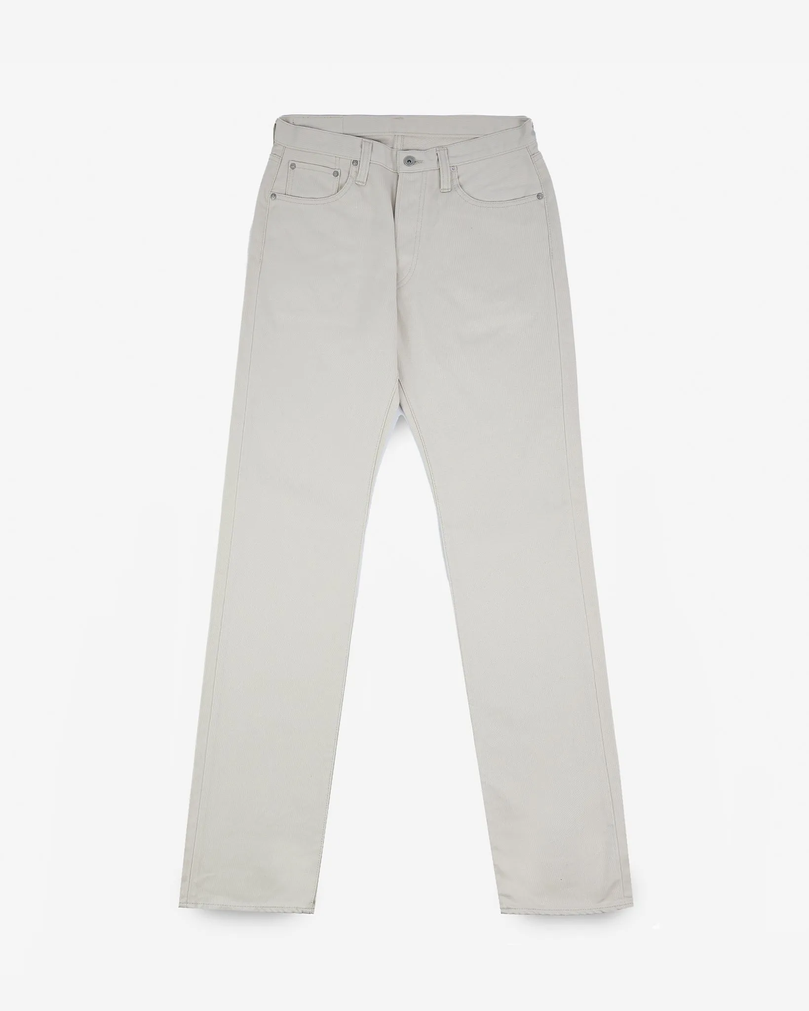 14oz Cotton Piqué Straight Cut Jeans - Ecru