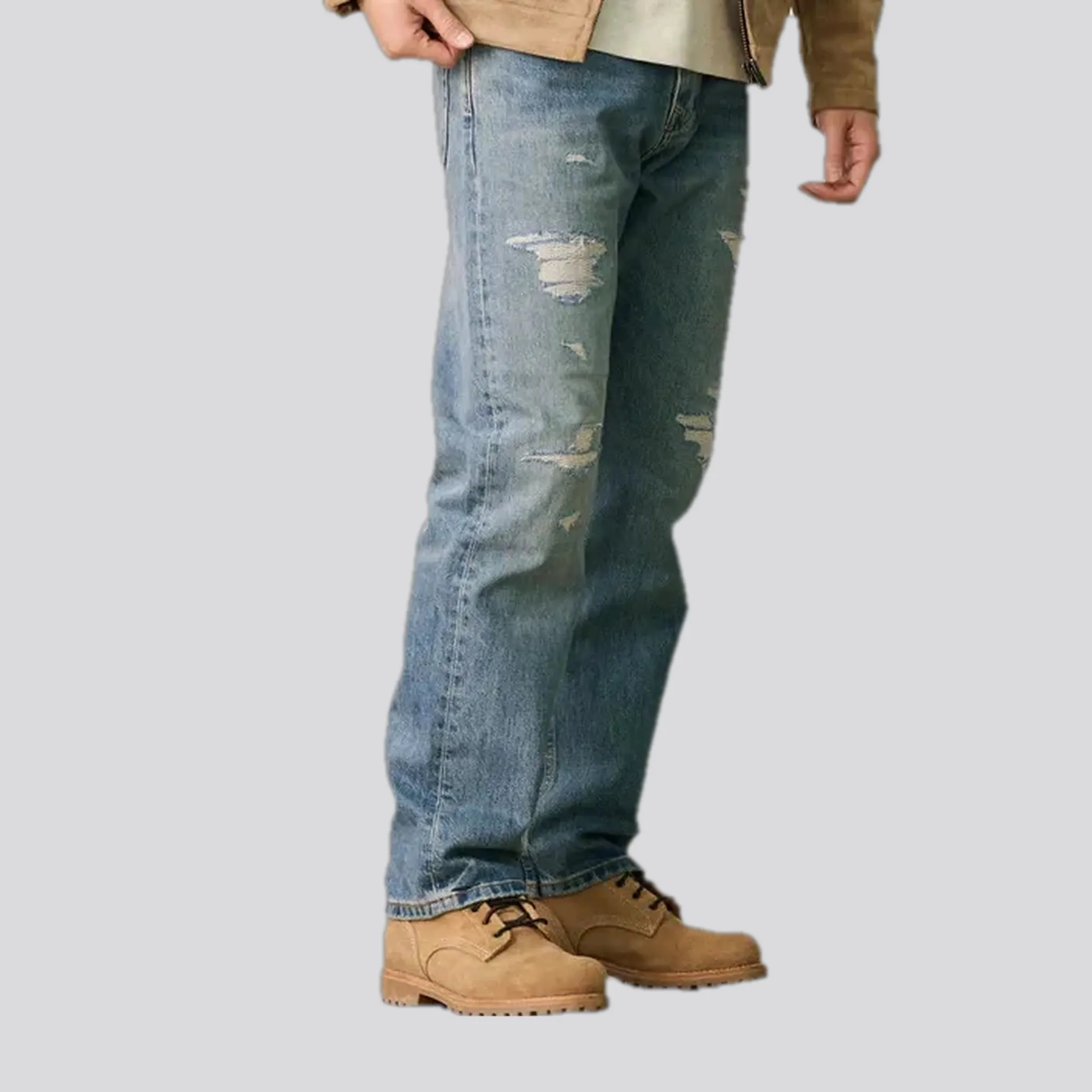 90s style straight fit men's jeans