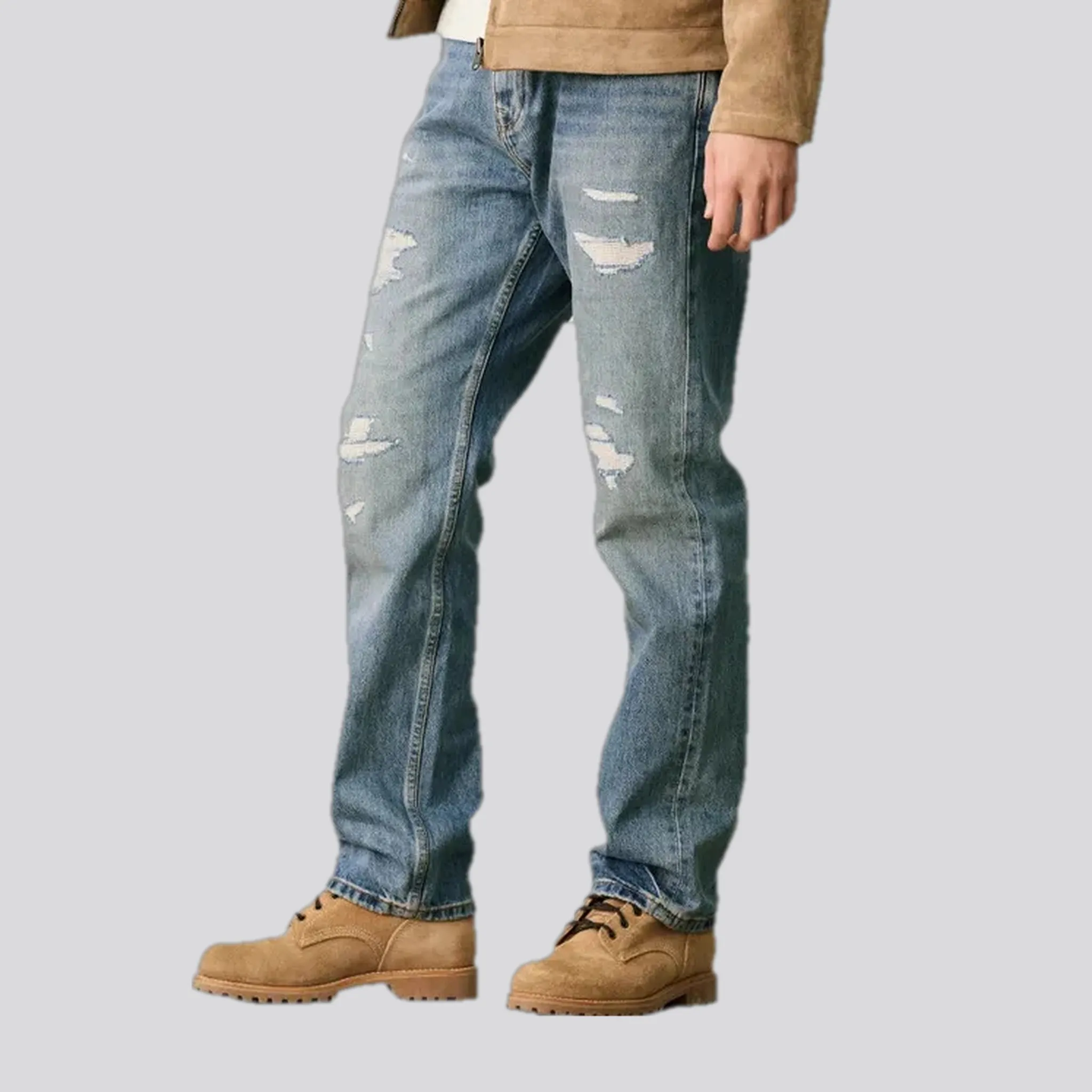 90s style straight fit men's jeans
