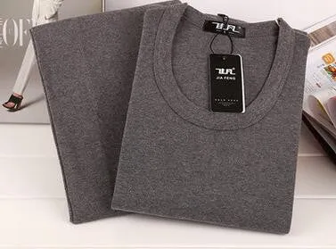 Best brand Gray men Thermal underwear cashmere o-neck long johns pantalon termico 23hfx