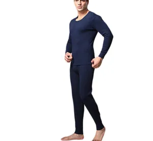 Best brand Gray men Thermal underwear cashmere o-neck long johns pantalon termico 23hfx