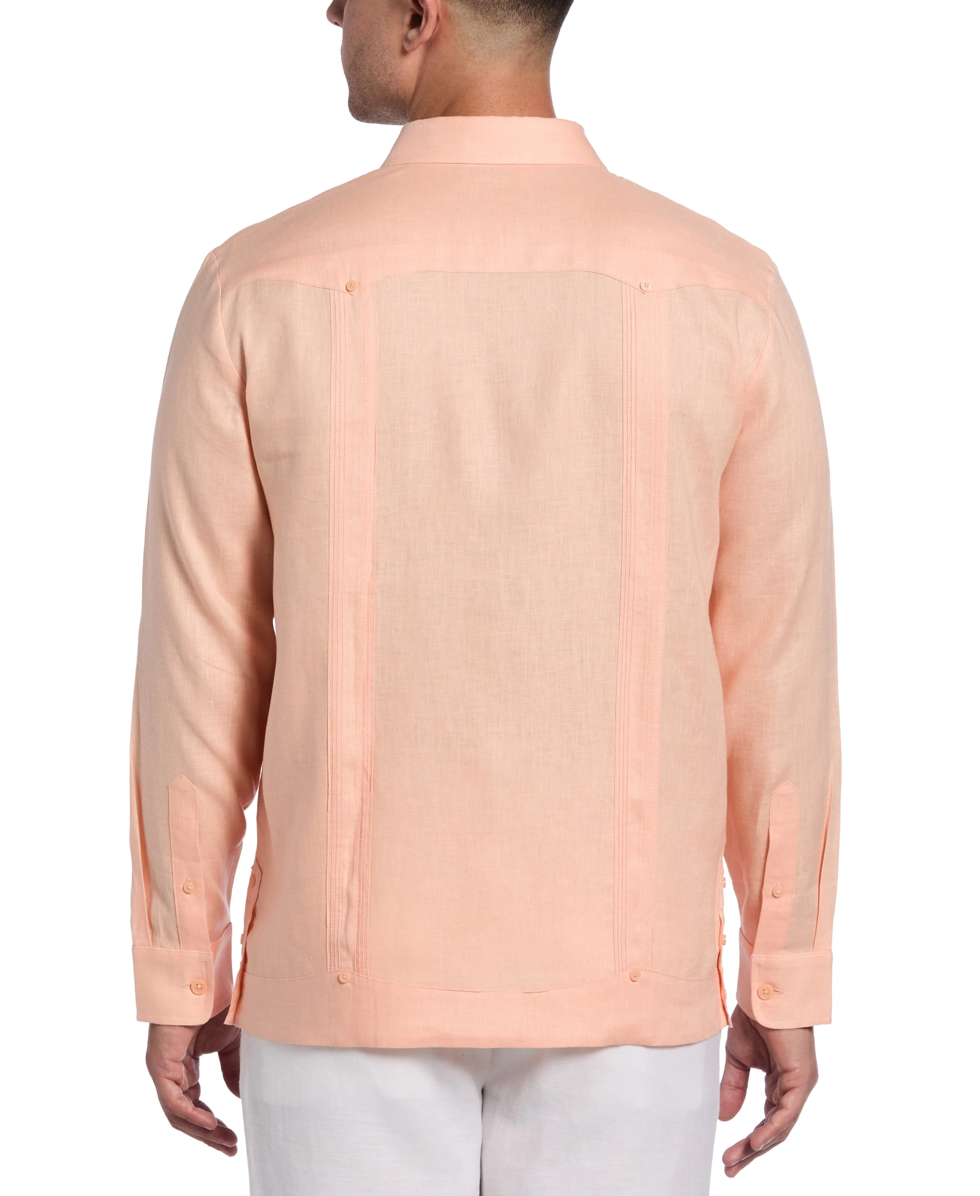 Big & Tall 100% Linen Classic Guayabera Shirt - Long Sleeve