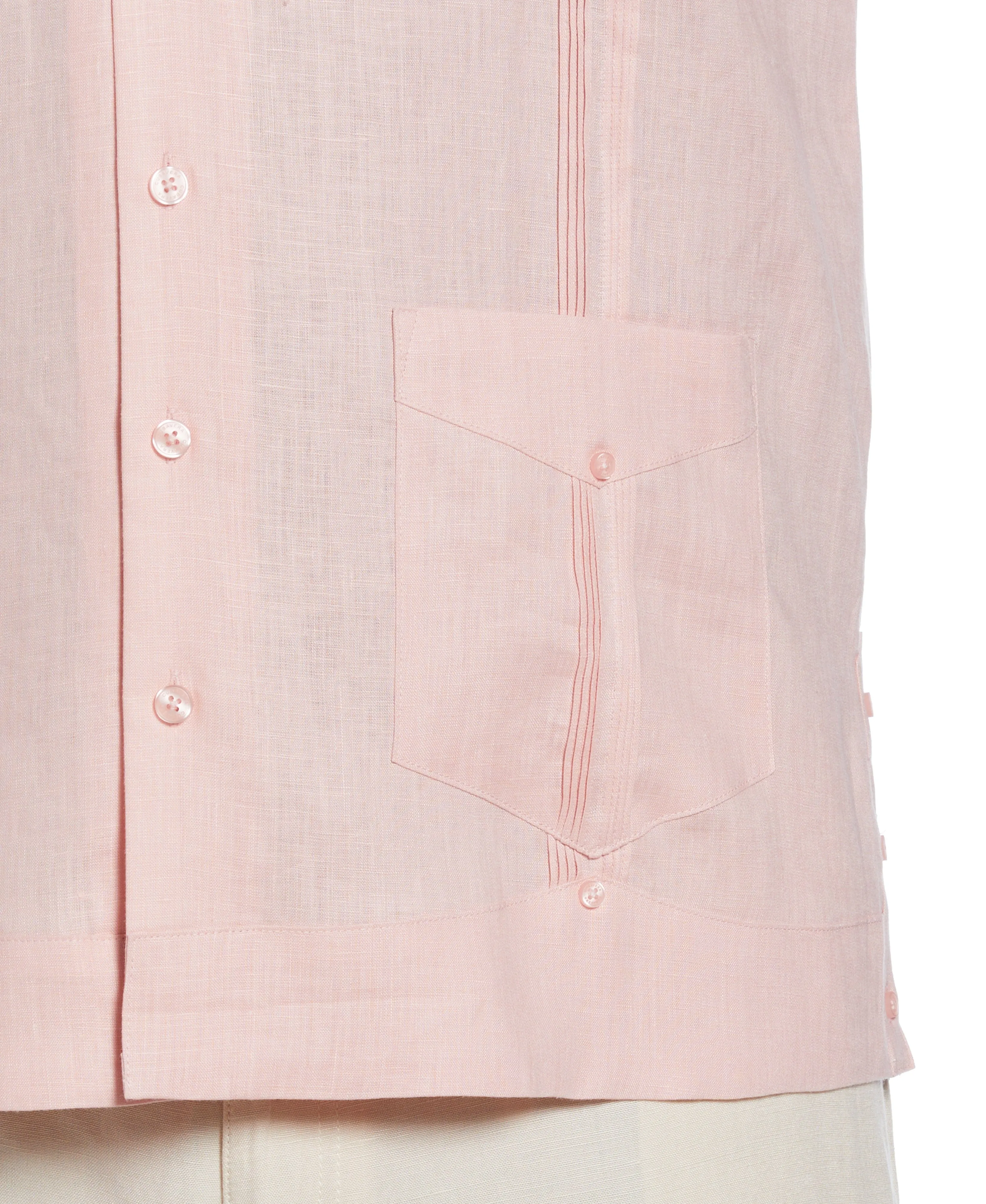 Big & Tall 100% Linen Classic Guayabera Shirt - Short Sleeve