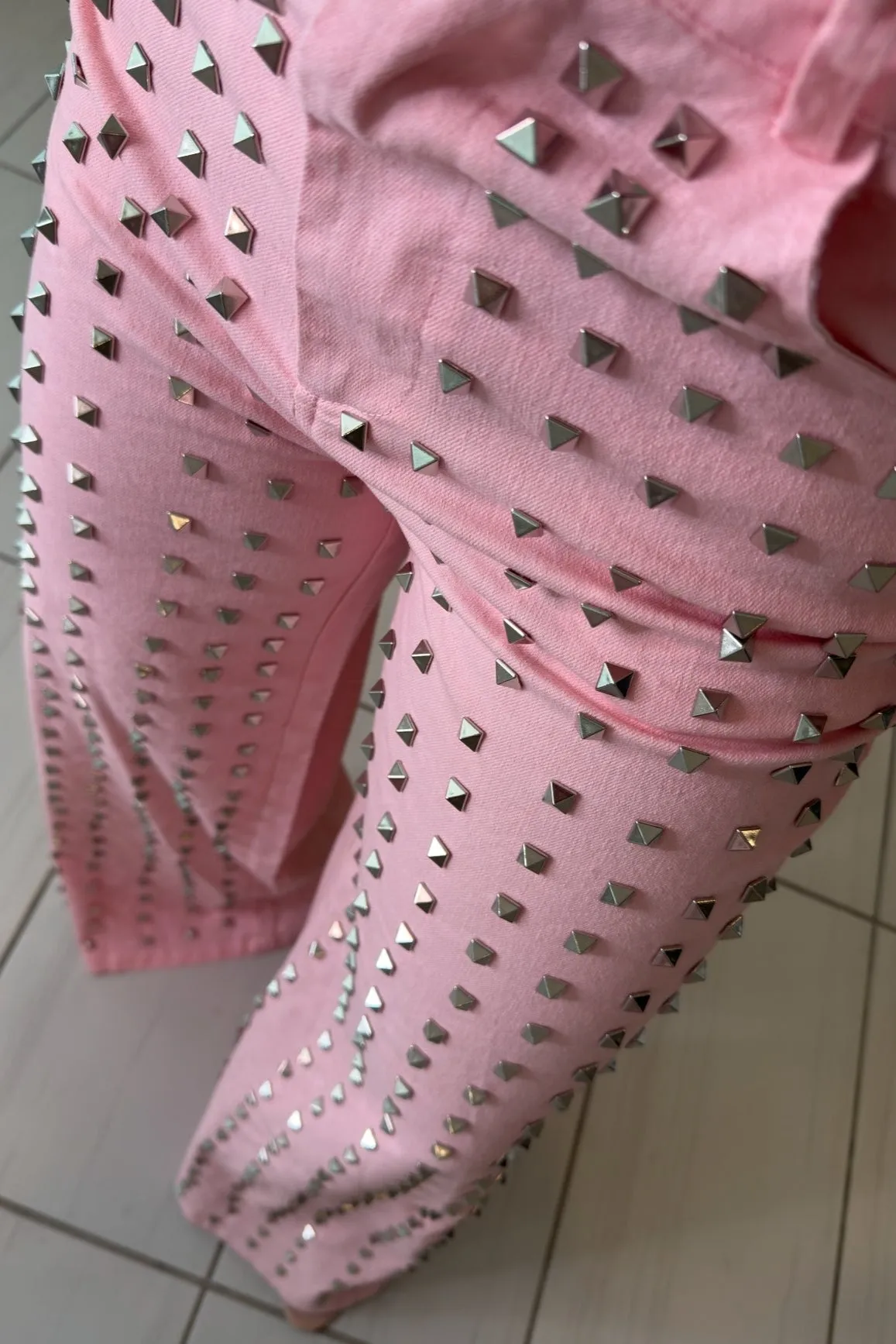 Blush Drift Studded Pink Pants