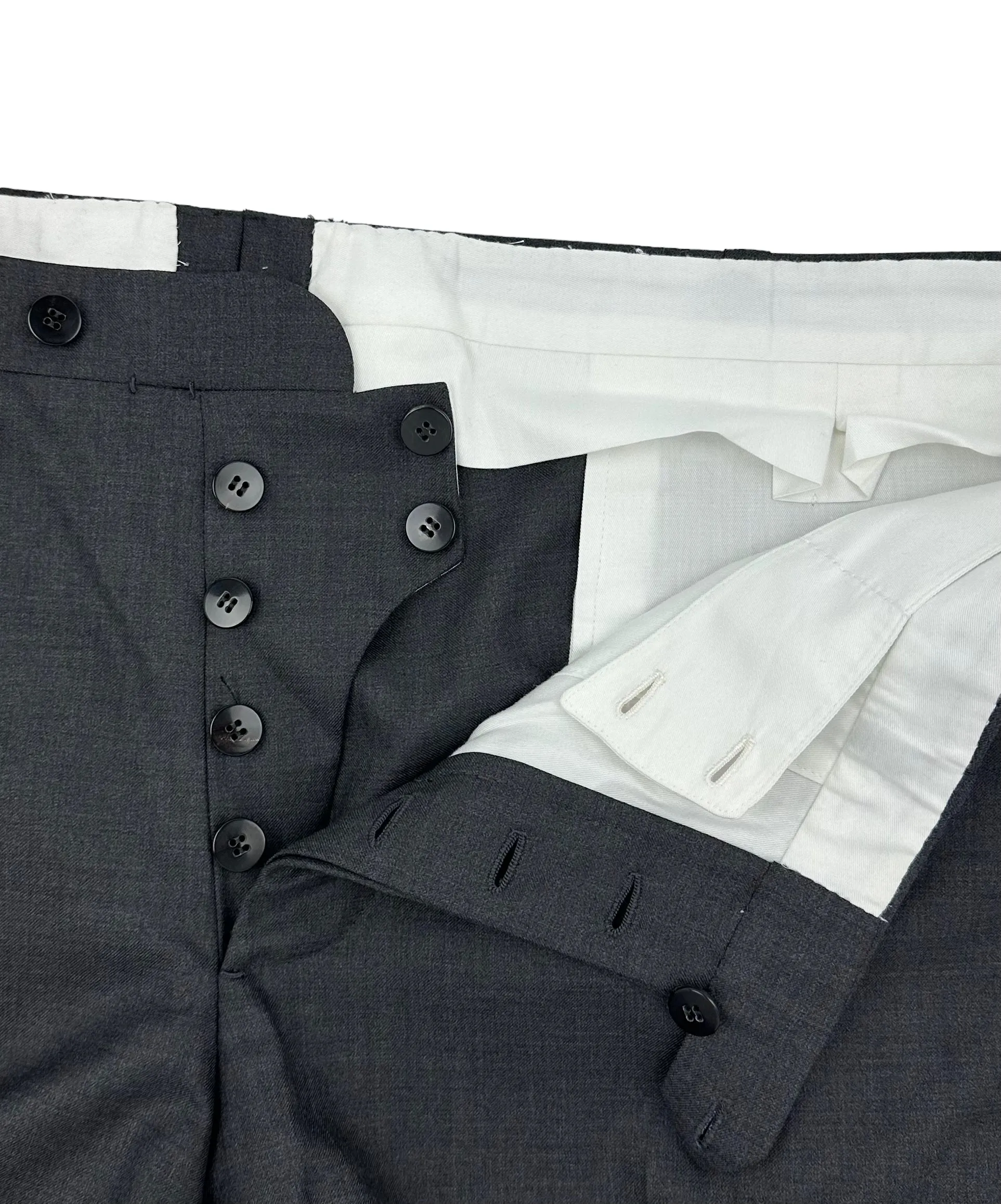 Cesare Attolini Dark Grey Wool & Cashmere Trousers