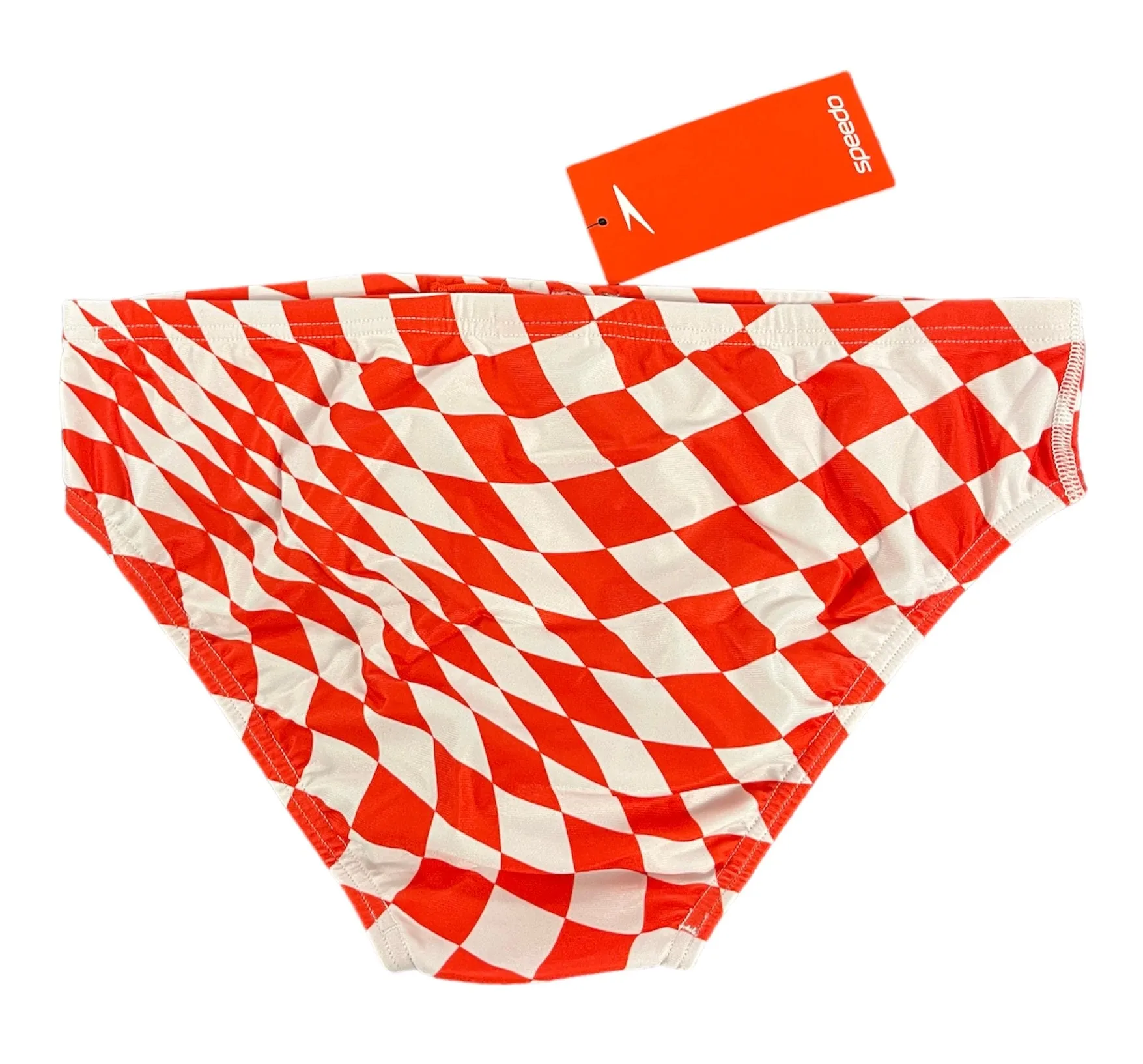 COSTUME SPEEDO ENDURANCE   UOMO SLIP NUOTO PISCINA SCACCHI ROSSO