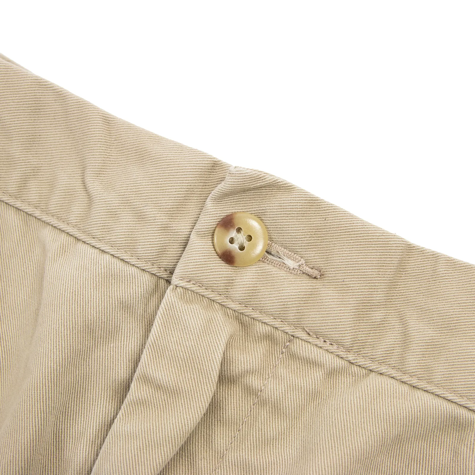 CURRENT Polo Ralph Lauren Tan Cotton Twill Unlined Classic Fit Pleated Pants 38W