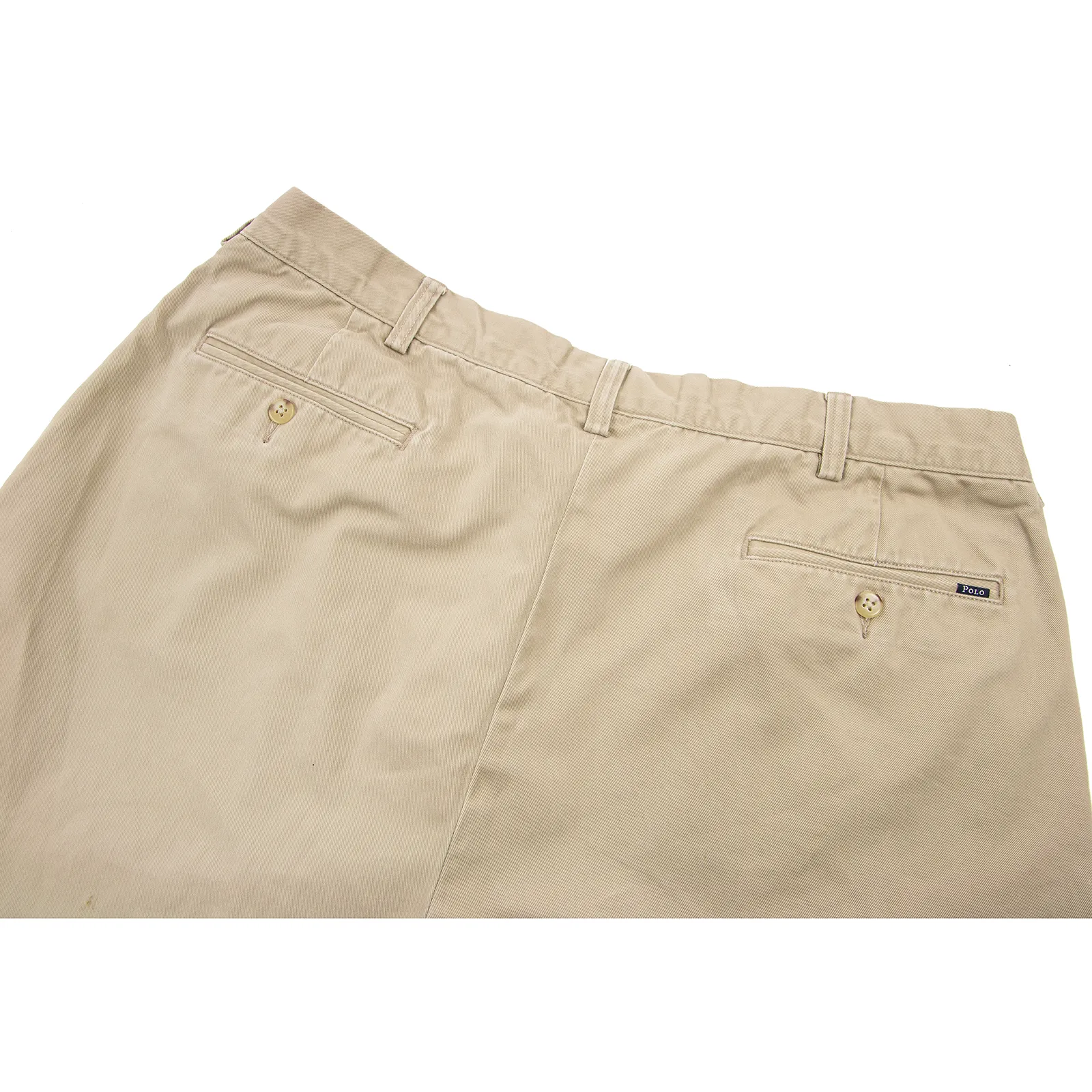 CURRENT Polo Ralph Lauren Tan Cotton Twill Unlined Classic Fit Pleated Pants 38W