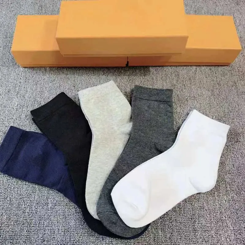 Designer womens mens foot socks five brands of luxurys sports Stockings Sock winter net letter knit sock cotton with boxes