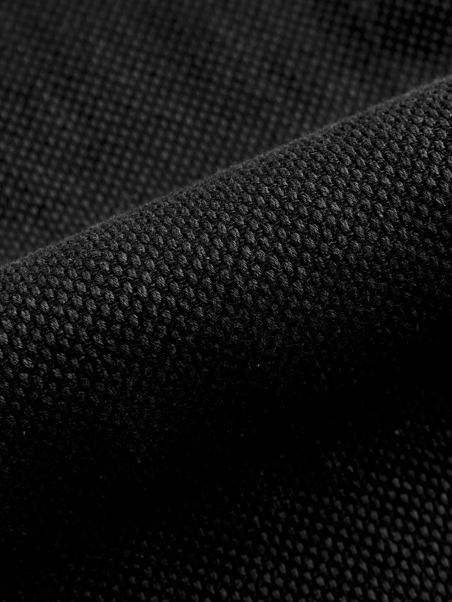 Double Cloth Sashiko Trousers in Black