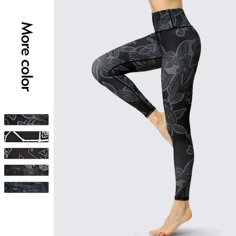 Eco Friendly  Sports Workout Yoga Black Leggings Pants For Fitness