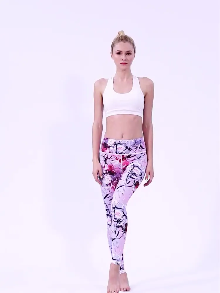 Fashion Workout Gym Sports Fitness Yoga  Floral Animal Print Leggings Pants