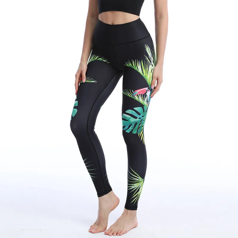 Fashion Workout Gym Sports Fitness Yoga  Floral Animal Print Leggings Pants