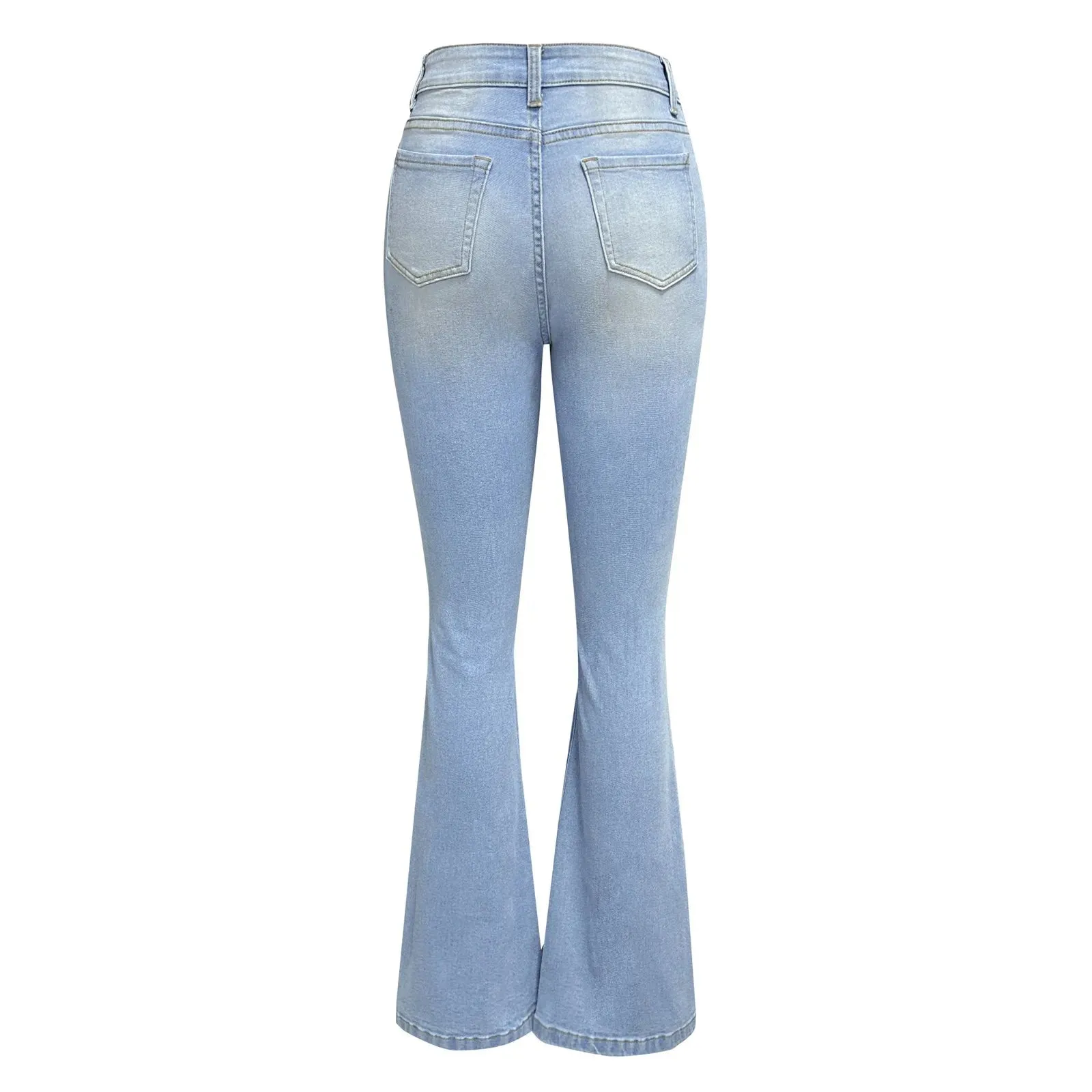 FLAI – Women’s Ripped Flared Jeans Denim Pants