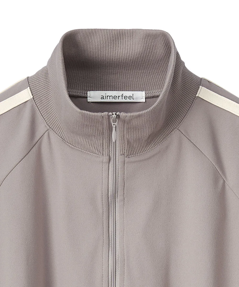 Half Zip Line Long Sleeve Top and Bottom Set