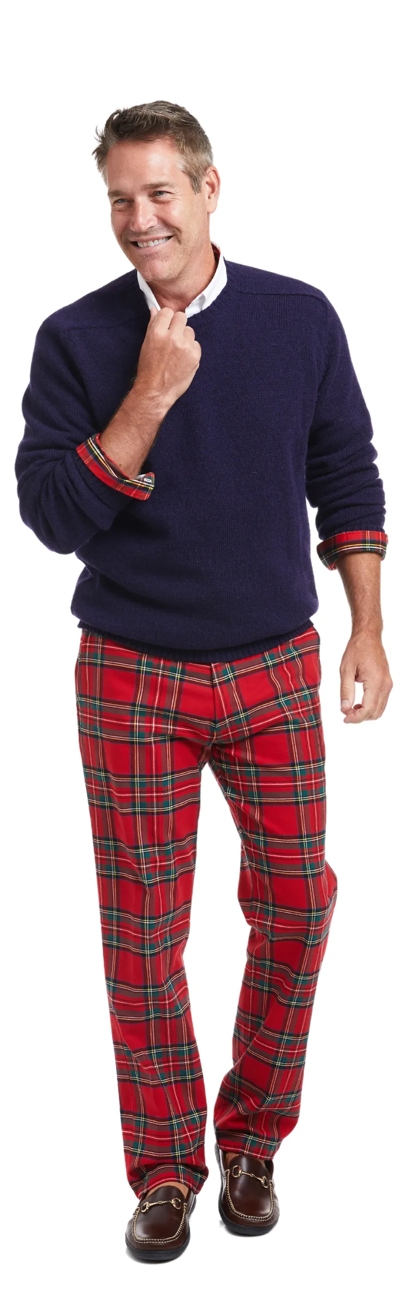 Harbor Pant Stretch Twill Royal Stewart Tartan Plaid