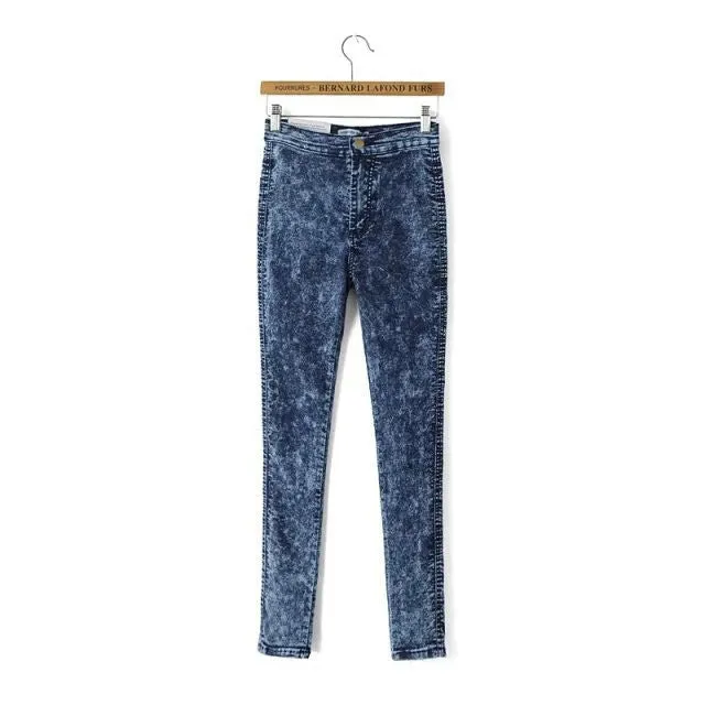 High Waist Jeans Woman Jeans Elastic Trousers Feet Pants Leggings Black Skinny Jeans Woman Pencil Women Long Pants