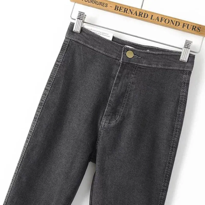 High Waist Jeans Woman Jeans Elastic Trousers Feet Pants Leggings Black Skinny Jeans Woman Pencil Women Long Pants