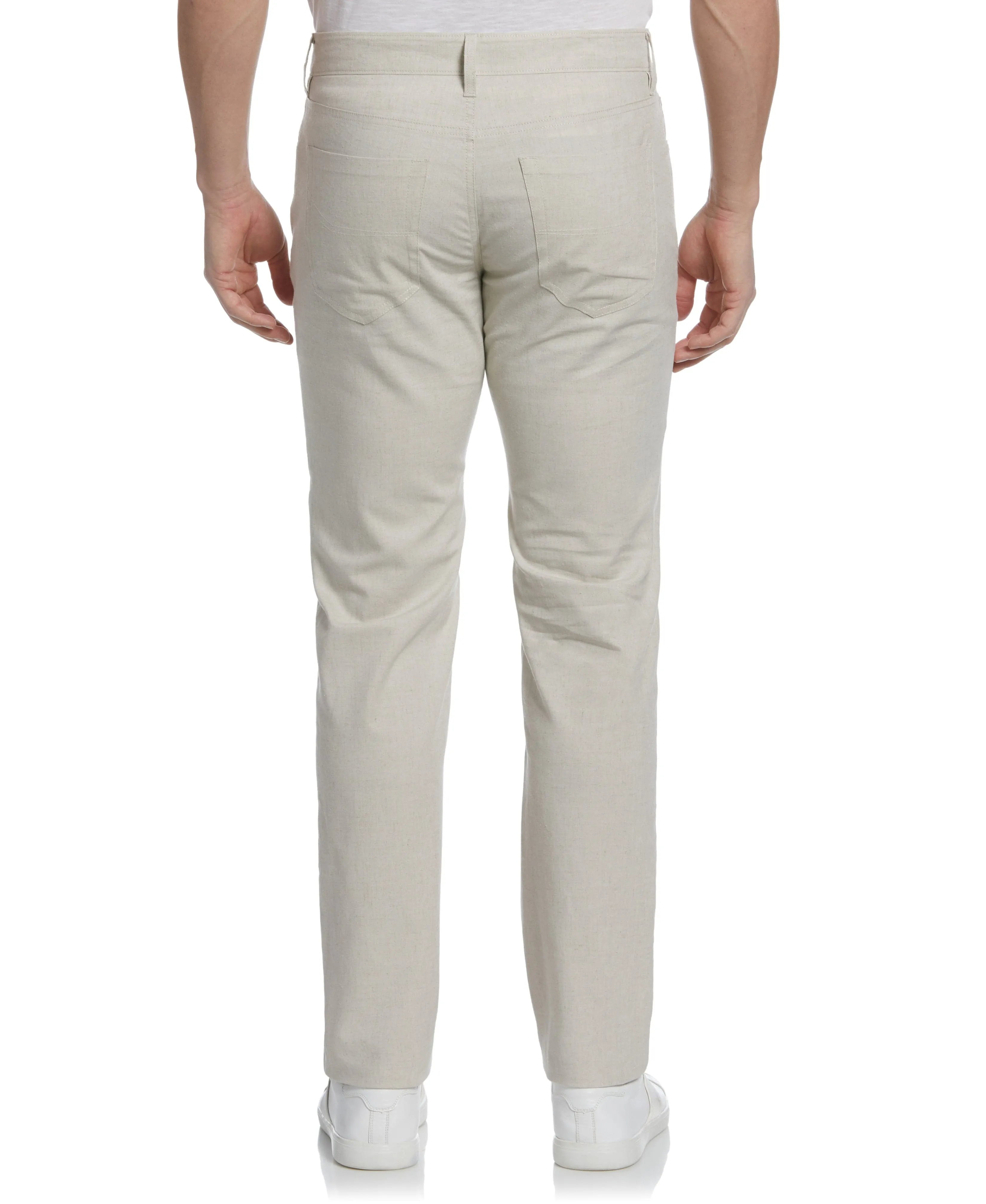 Linen-Blend 5-Pocket Pants