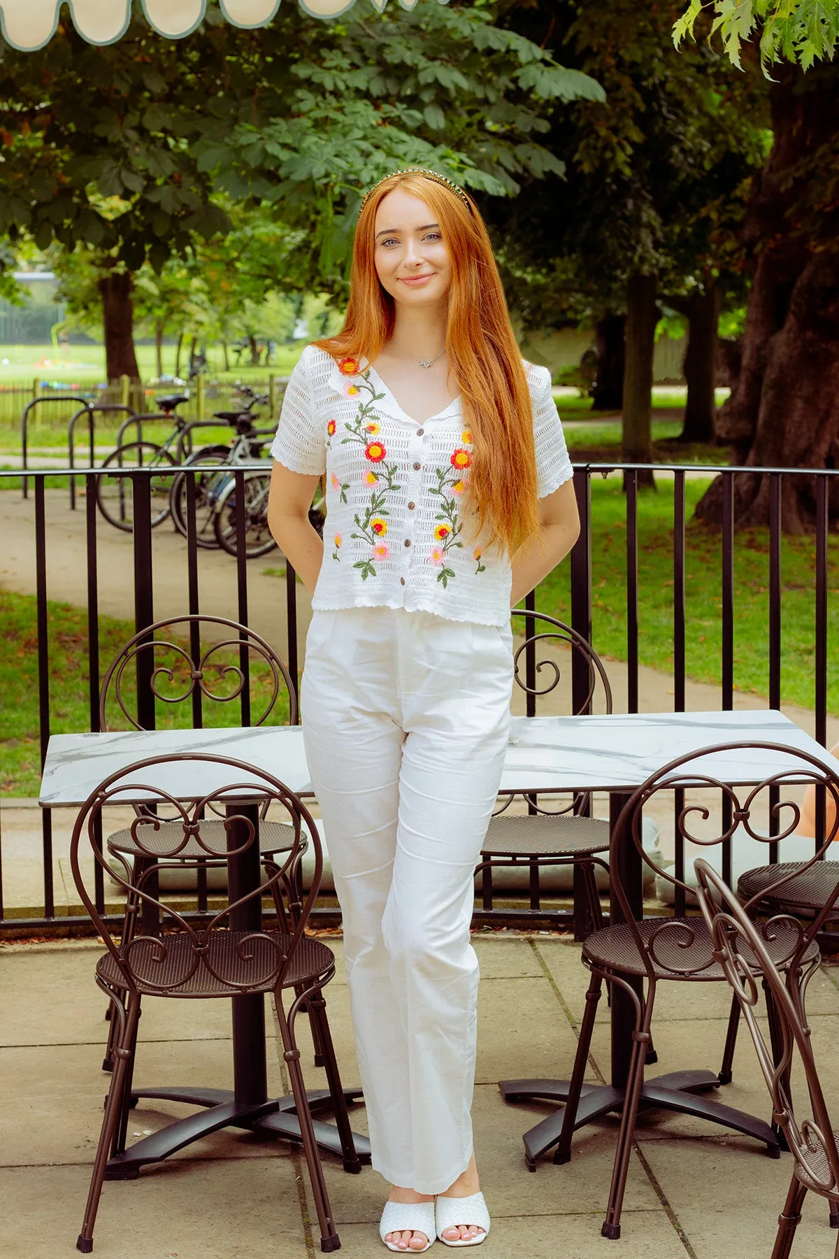 Linen Blend Tailored Trousers