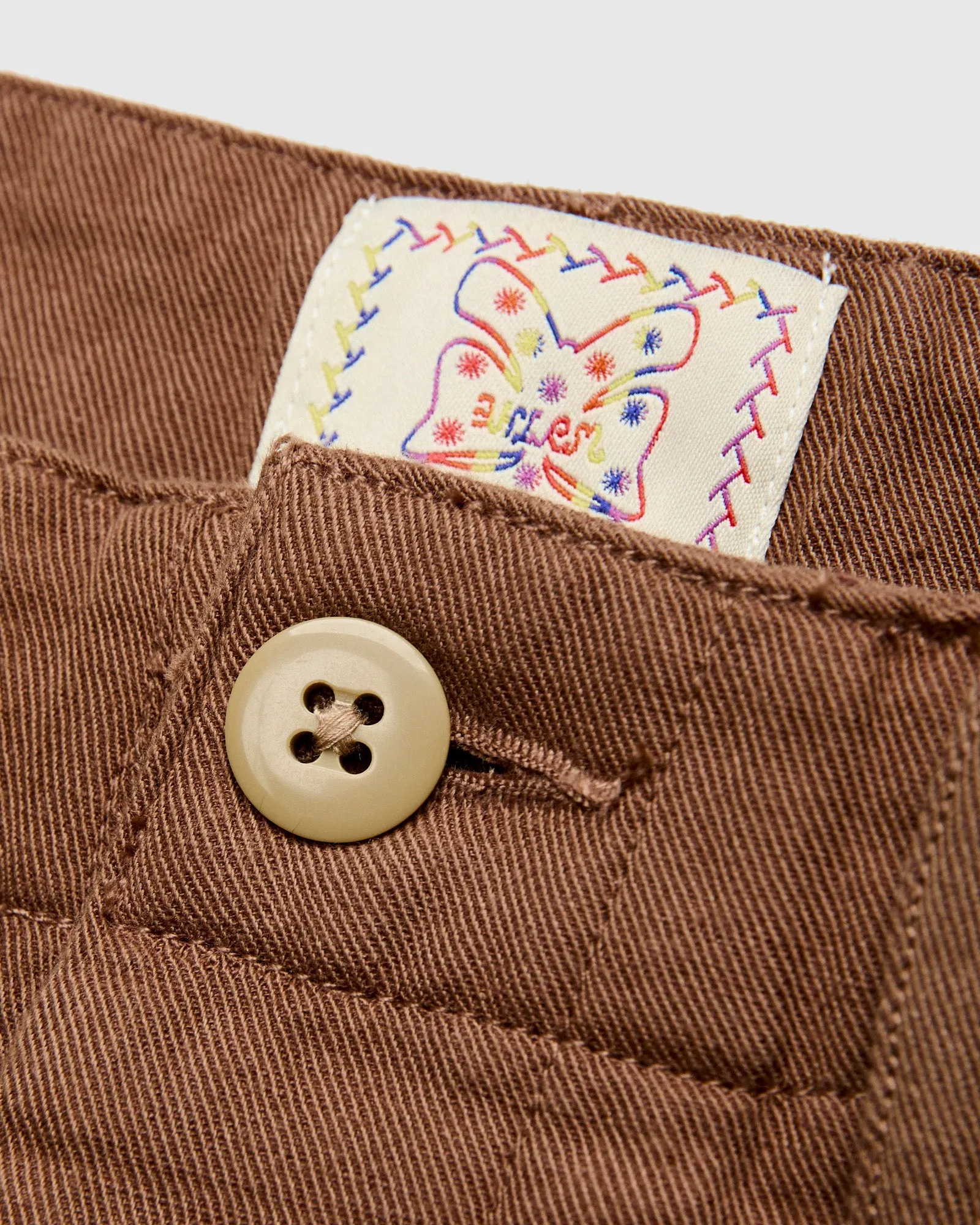 Linen Pleated Chino in Churro Brown