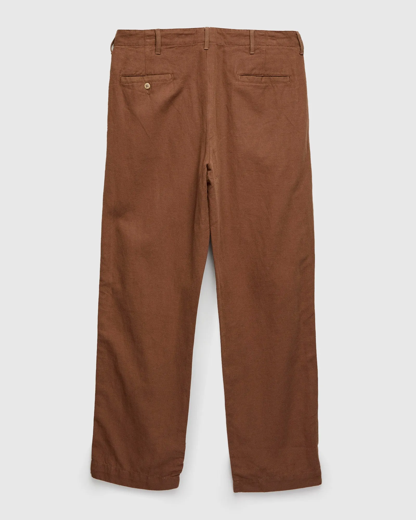 Linen Pleated Chino in Churro Brown