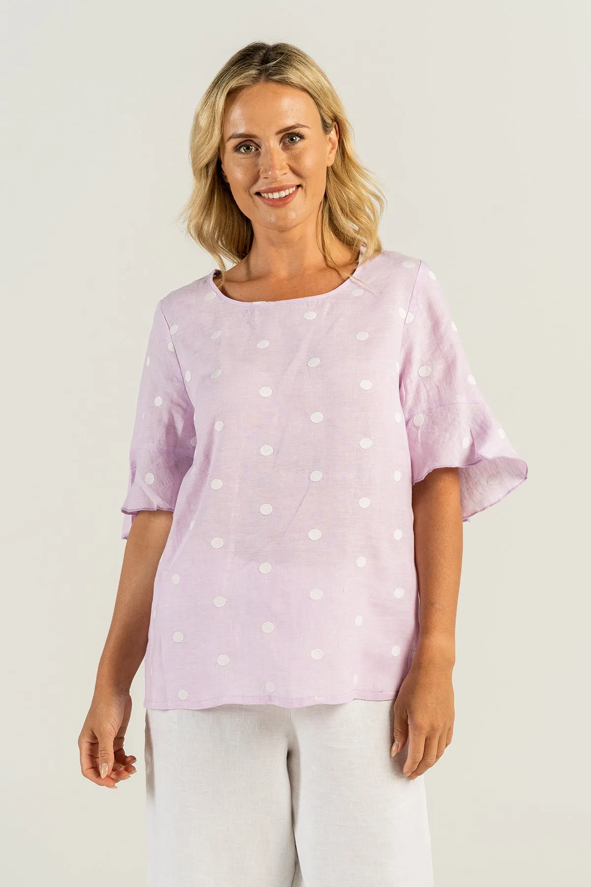 Linen Spot Flutter Shirt - SS20