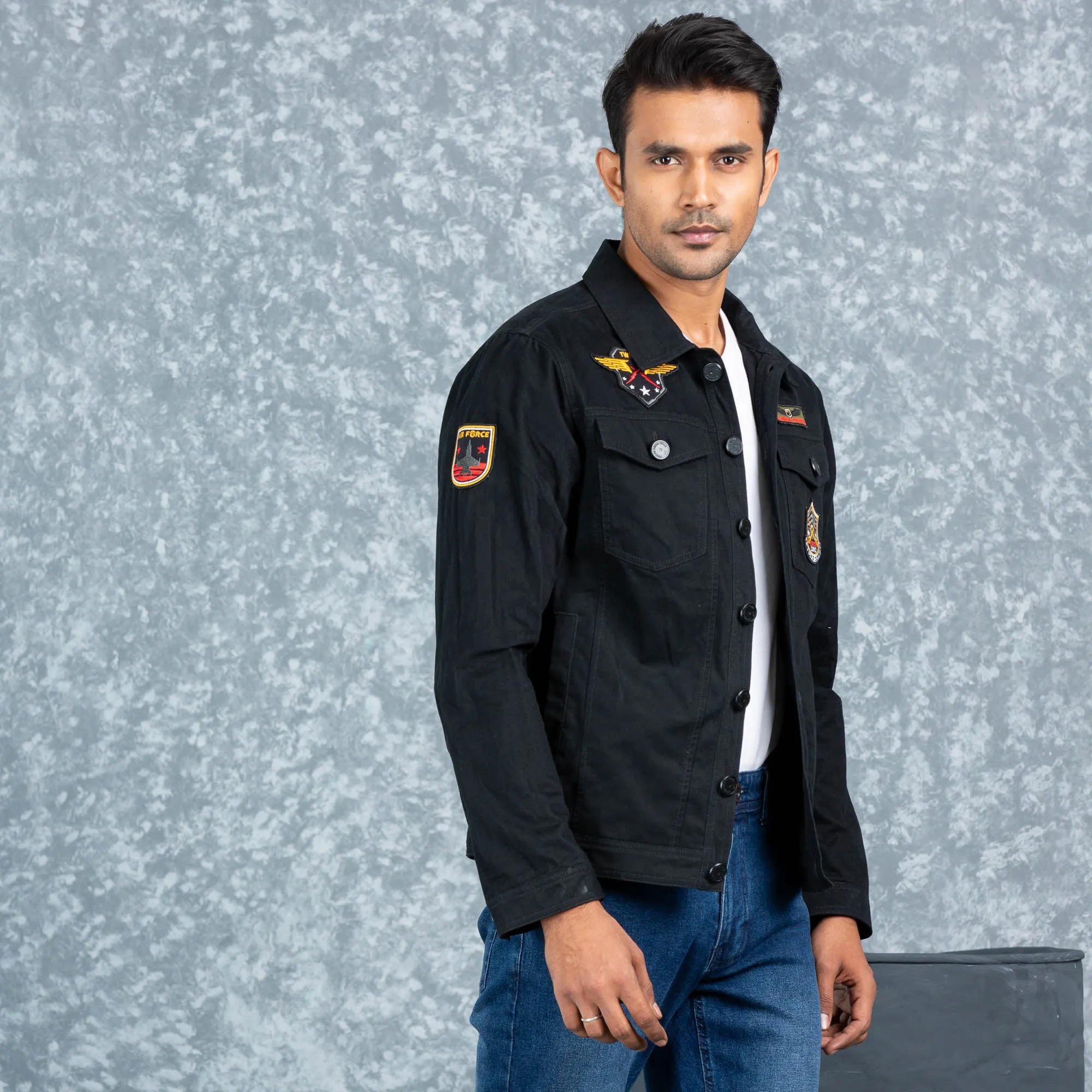 Mens Twill Jacket- Black