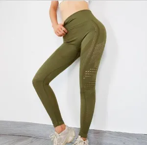New Design Yoga Pants Set Leggings High Waisted Workout Gym Sports Tights