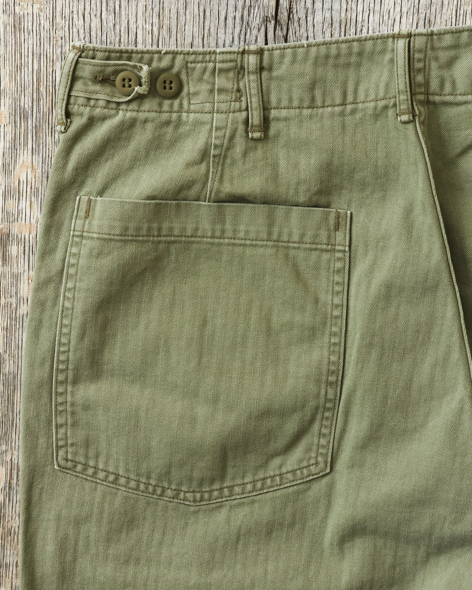 OrSlow 7103 Herringbone Twill Summer Fatigue Shorts Green