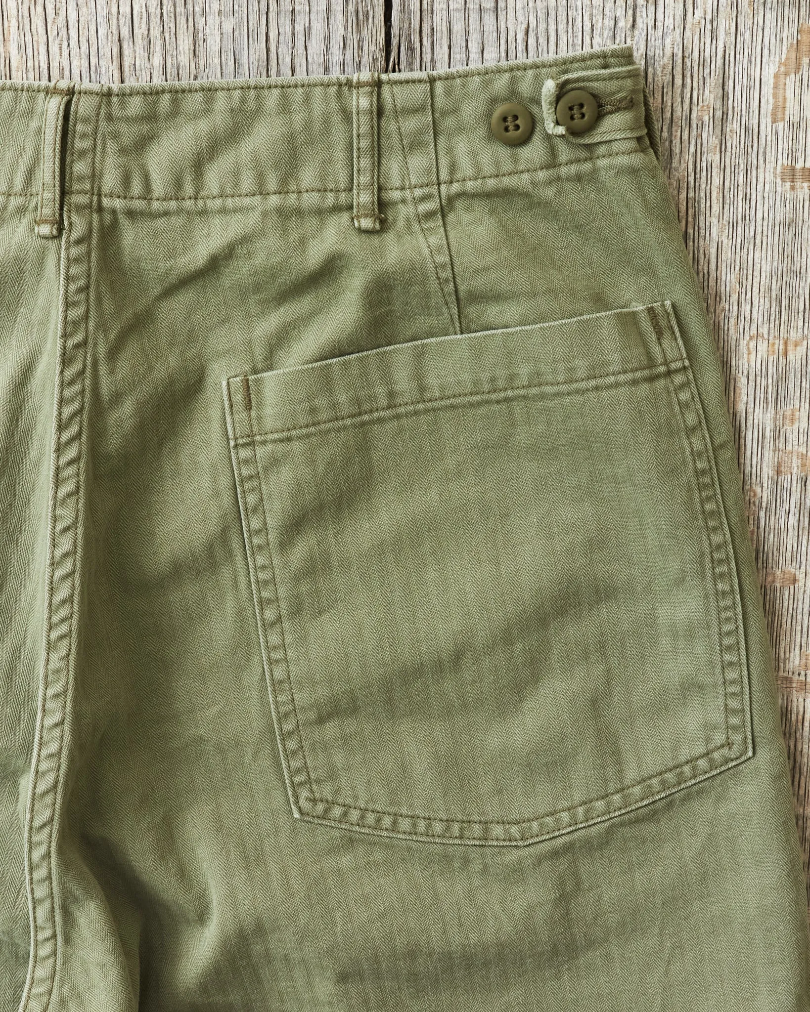 OrSlow 7103 Herringbone Twill Summer Fatigue Shorts Green