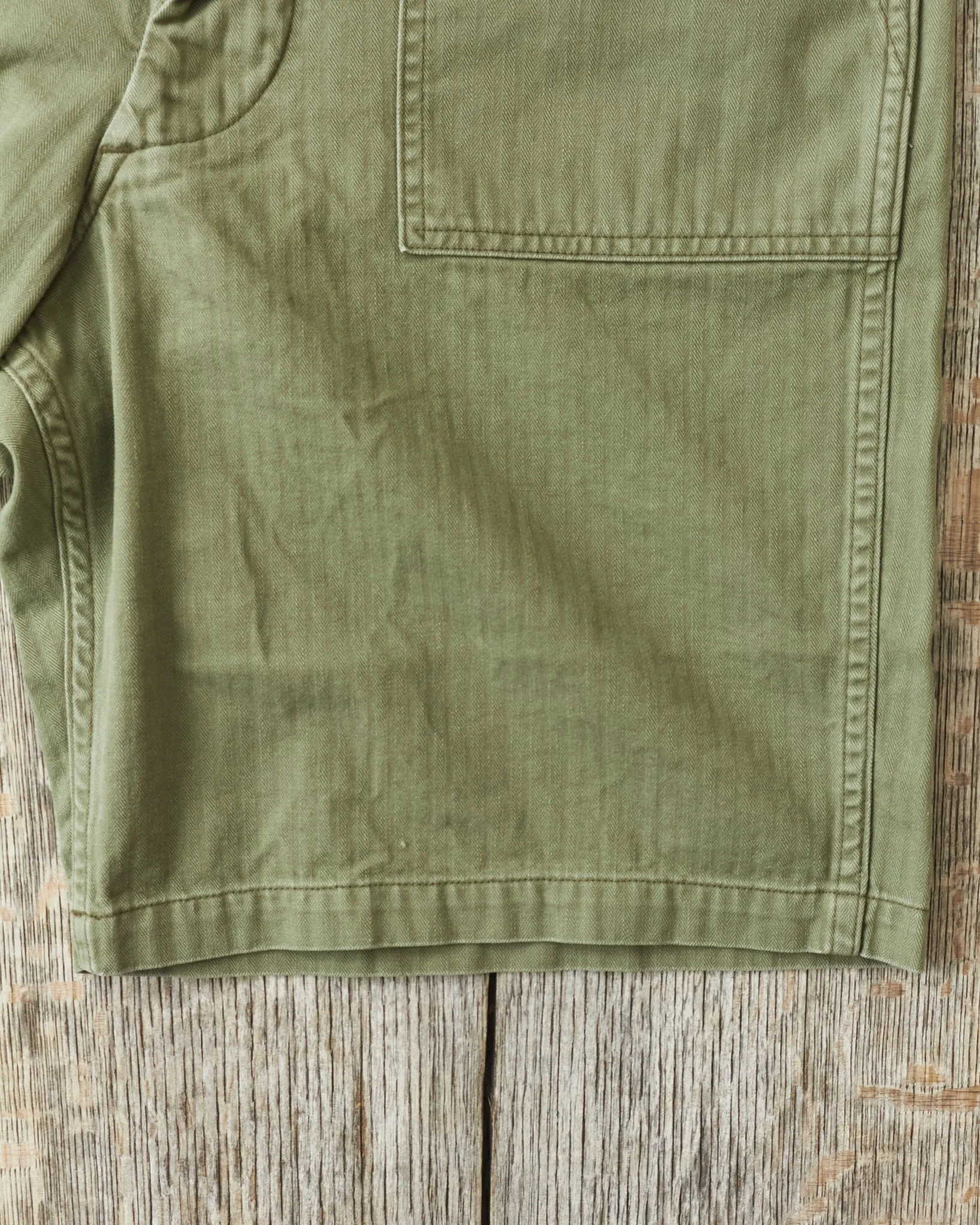 OrSlow 7103 Herringbone Twill Summer Fatigue Shorts Green