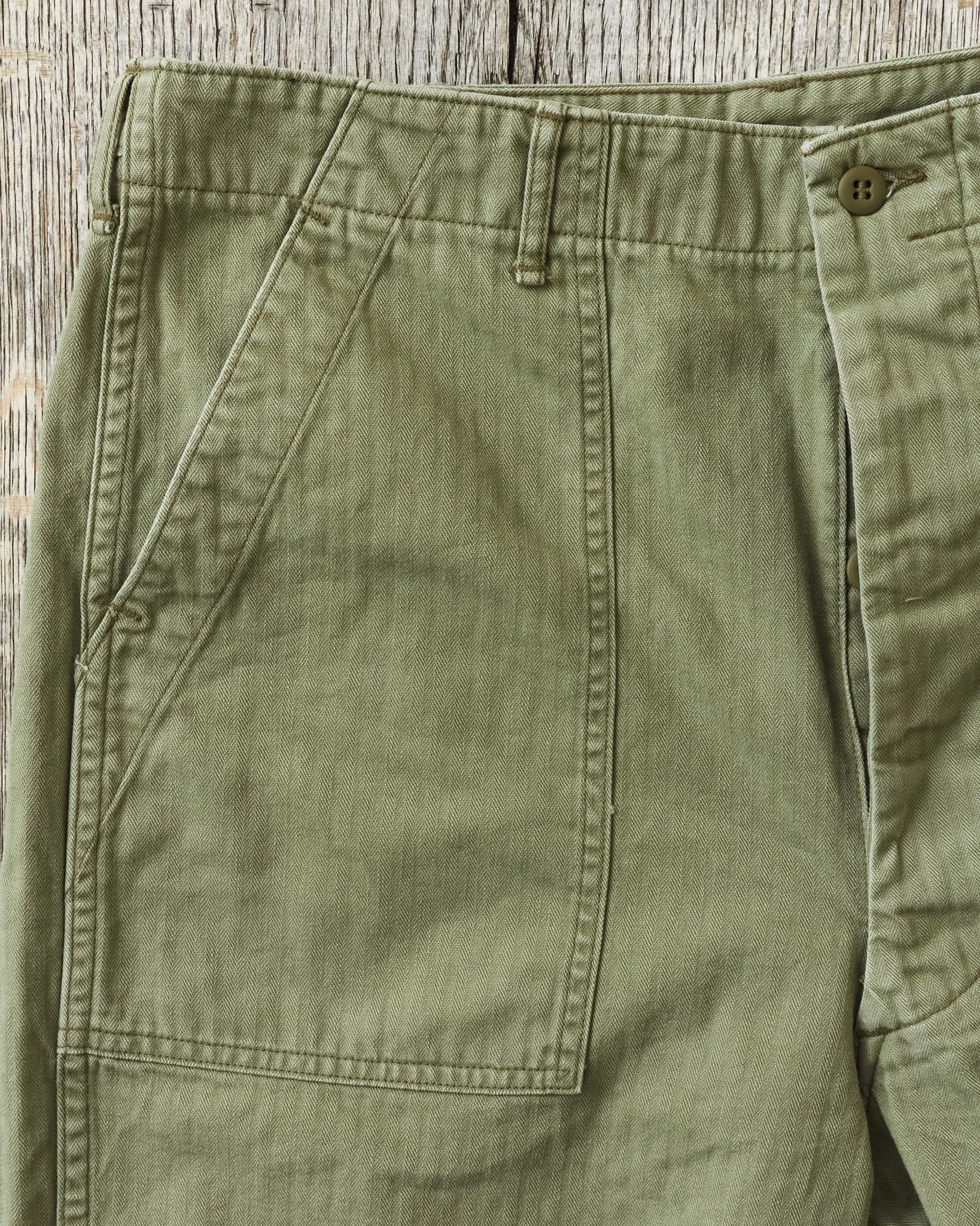 OrSlow 7103 Herringbone Twill Summer Fatigue Shorts Green