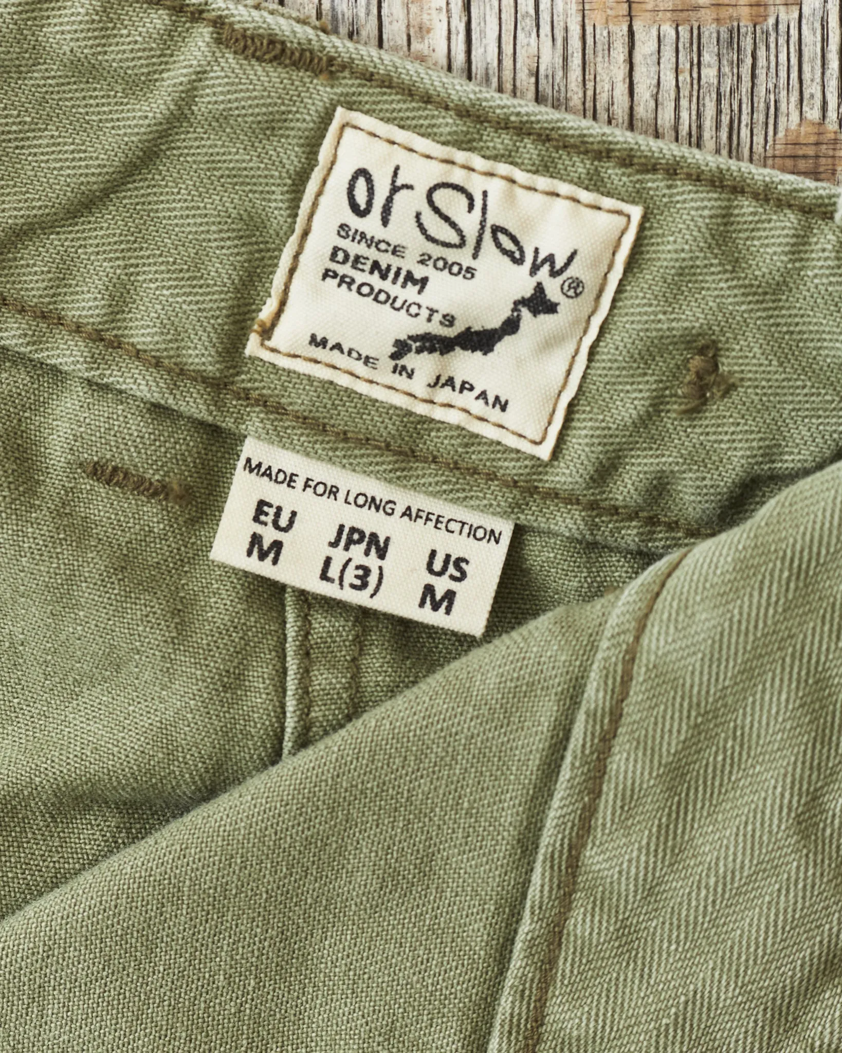 OrSlow 7103 Herringbone Twill Summer Fatigue Shorts Green