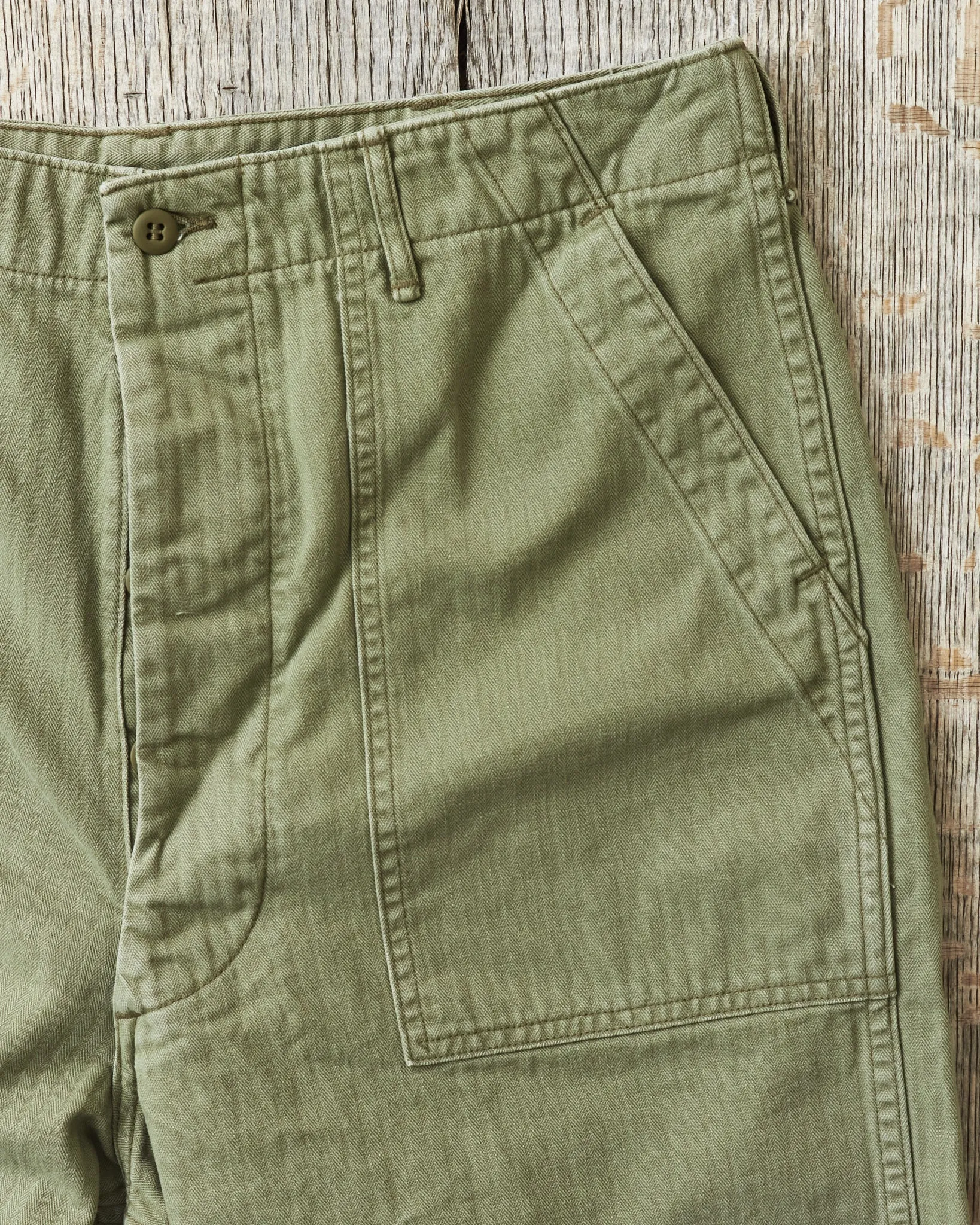 OrSlow 7103 Herringbone Twill Summer Fatigue Shorts Green