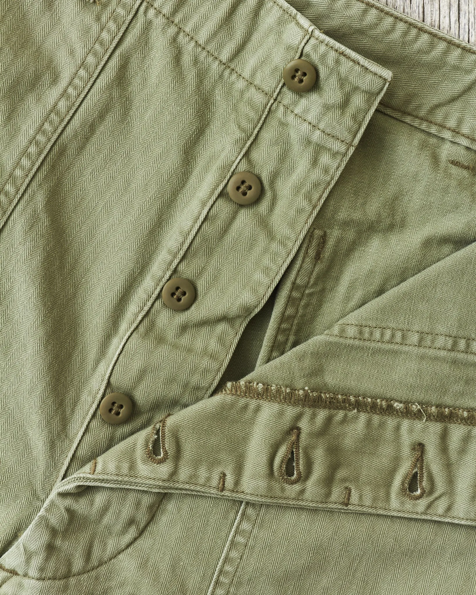 OrSlow 7103 Herringbone Twill Summer Fatigue Shorts Green