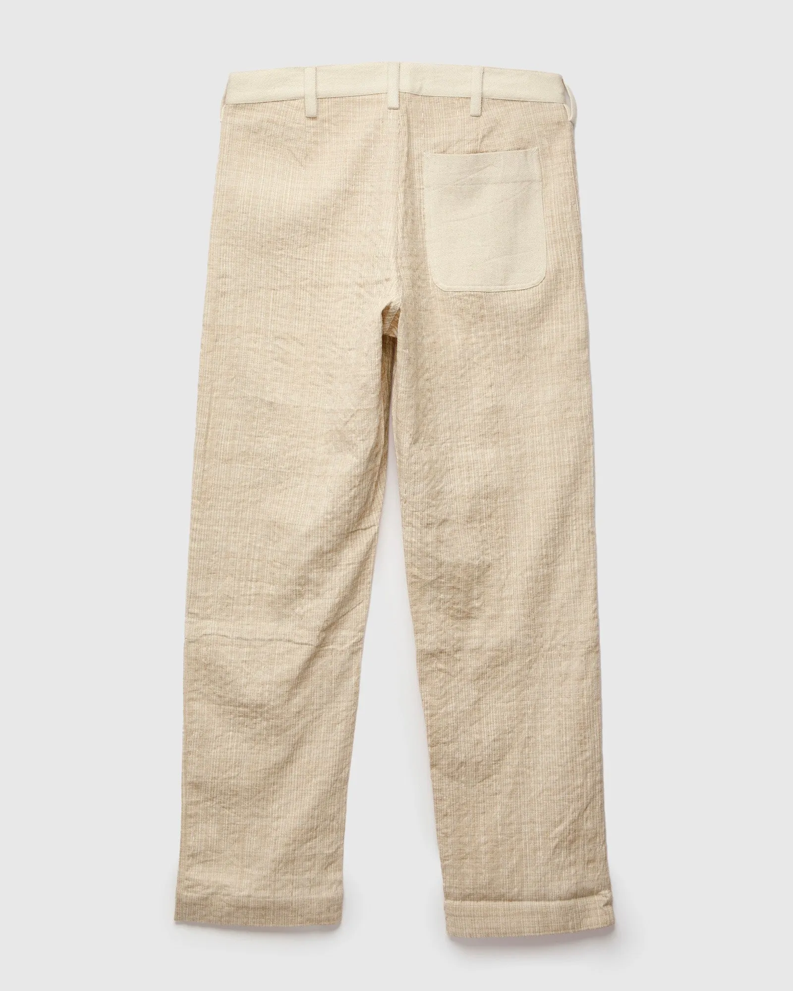 Patchwork Stitch Isaac Pants in Natural Oat Spacedye