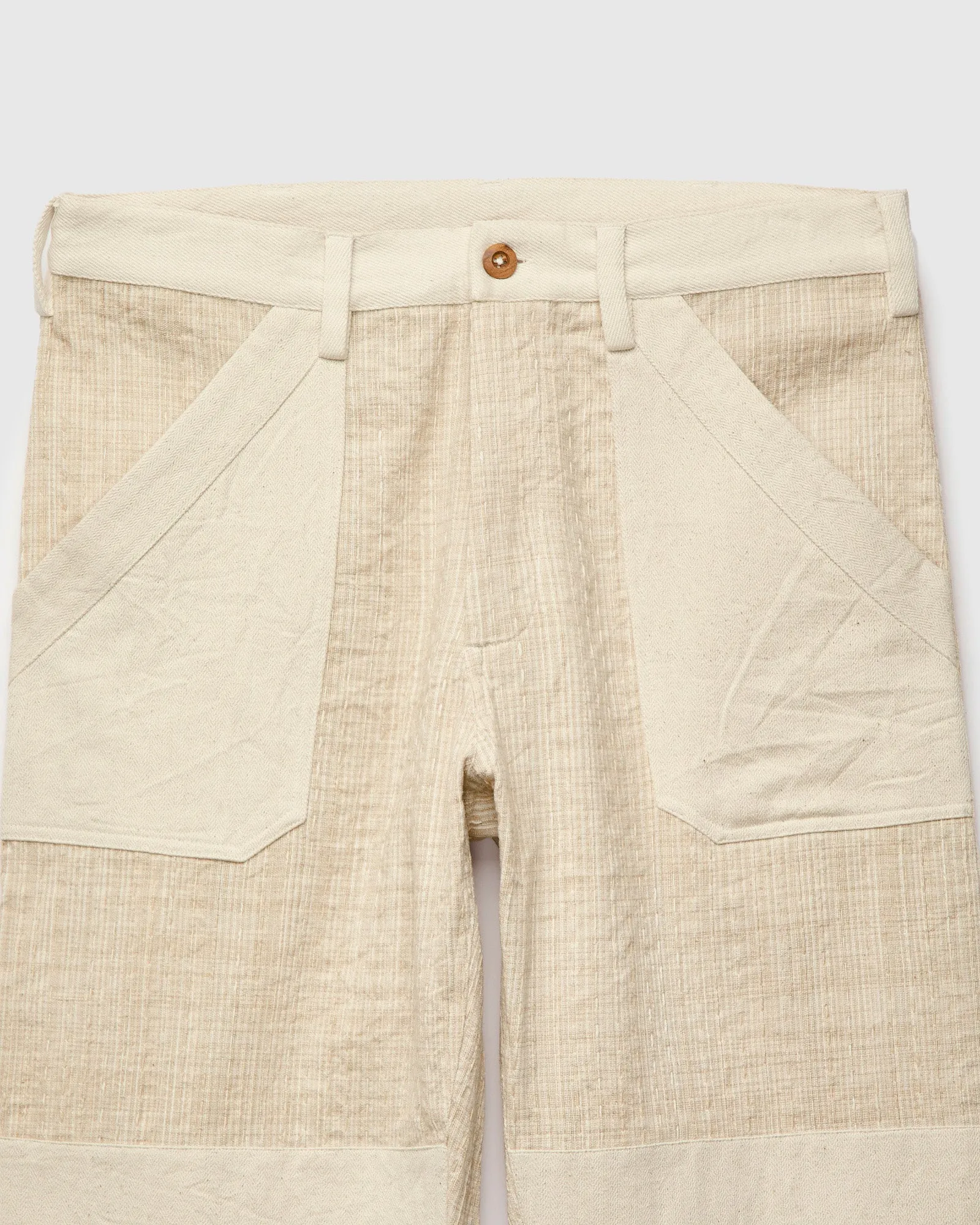 Patchwork Stitch Isaac Pants in Natural Oat Spacedye