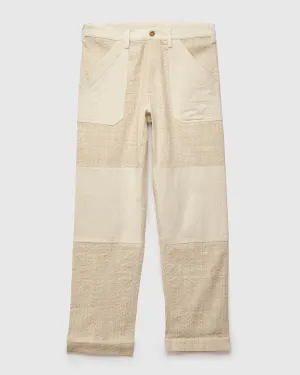 Patchwork Stitch Isaac Pants in Natural Oat Spacedye