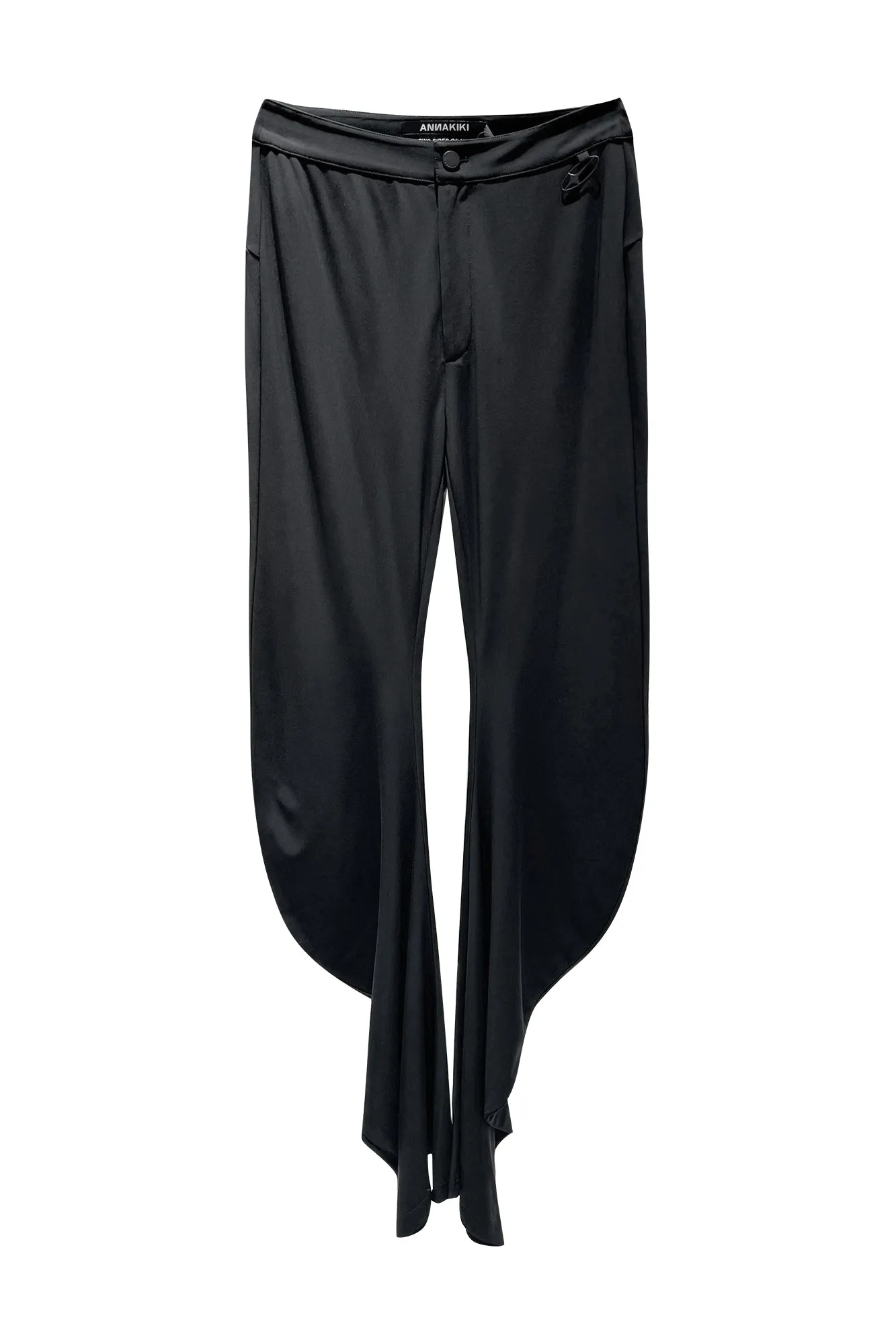Pinch pleated mid waist pants