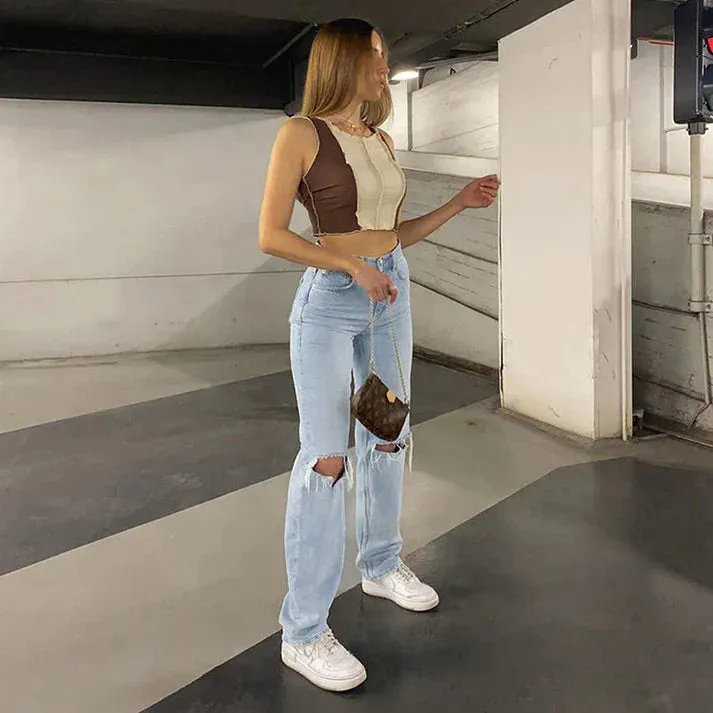 Raelyn - womens fashion ripped jeans