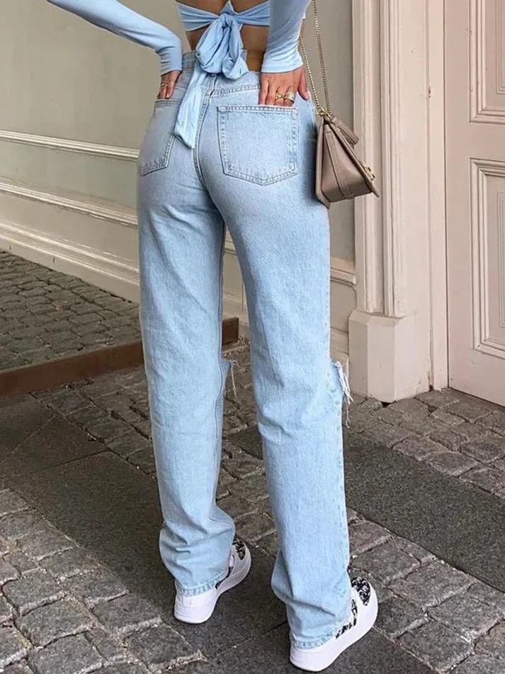 Raelyn - womens fashion ripped jeans